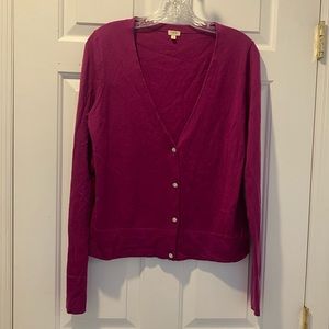 JCrew Cashmere Cardigan with Jeweled Buttons